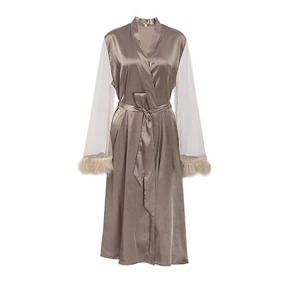 Summer Cross Border Fashion Feathers Ginseng Purple Pajamas Women'S