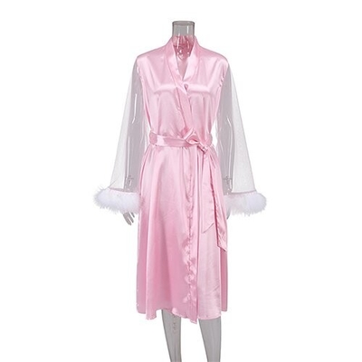 Summer Cross Border Fashion Feathers Ginseng Purple Pajamas Women'S