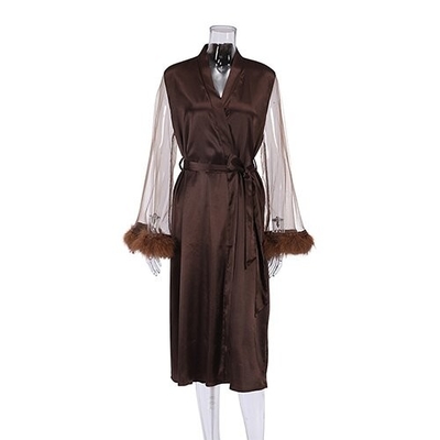 Summer Cross Border Fashion Feathers Ginseng Purple Pajamas Women'S