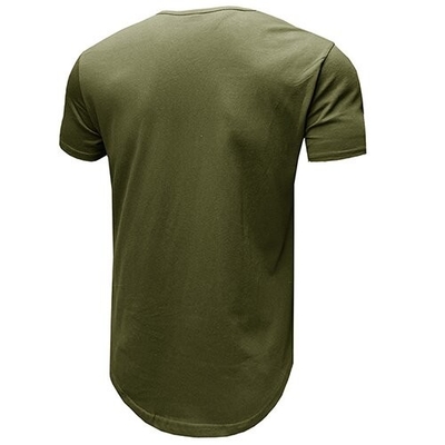 Summer Round Collar Solid Color T Shirt Male Loose Short Sleeve