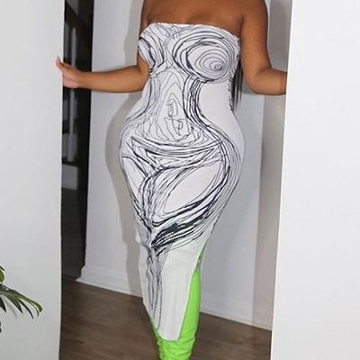 2023 Spring European and Americanwomen s clothing 3d printed material sleeveless custom apparel