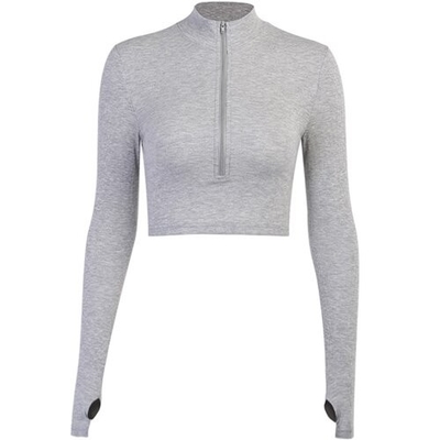OEM Autumn  New Slim Solid Sympotic cotton v-neck Long -sleeved Top